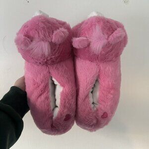 Care Bear Slippers Pink Cheer‎ Bear Slippers Womens Size 5-6 XS-S NWT 2024